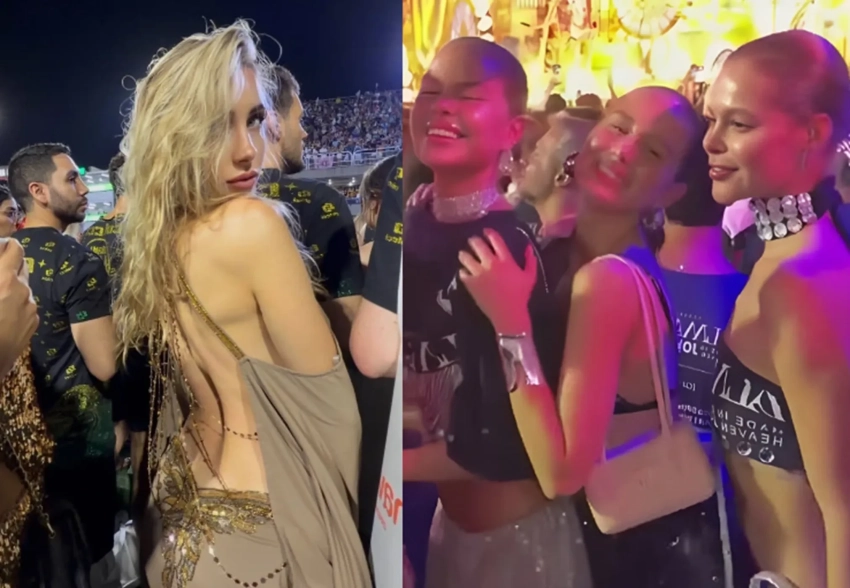 Девушка Павла Дурова (в платье с "задним декольте") и Аврора Киба повеселились на карнавале в Рио-де-Жанейро