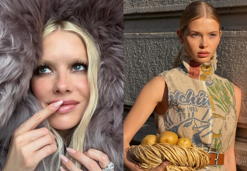 Мешок из-под картошки, "голые" образы и меха: как Елена Перминова, Эвелина Хромченко, Алеся Кафельникова и Оксана Бондаренко проводят время на Неделе моды